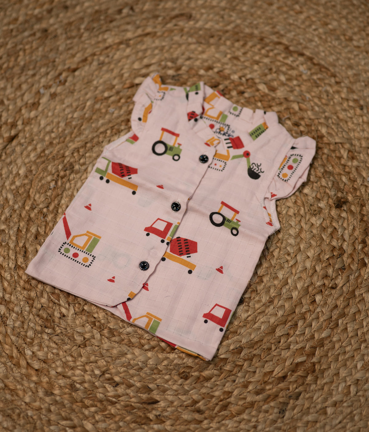 Girls top - Pink base print