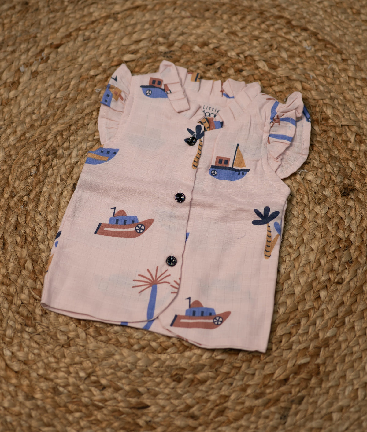 Girls top - Pink base color print