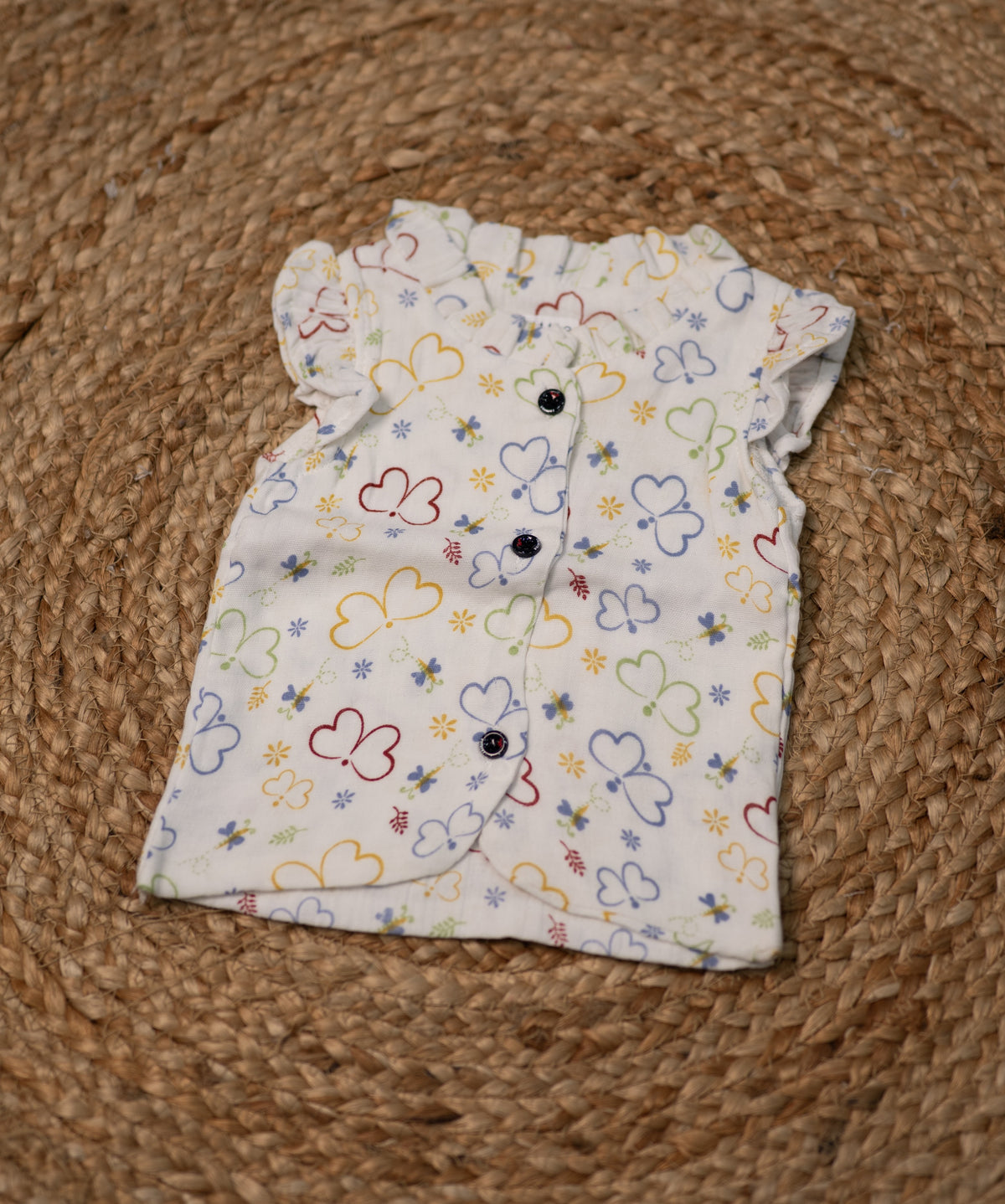 Girls top - White base color print