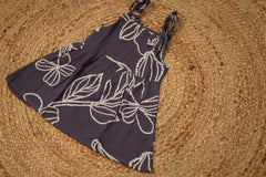 Girls Sleeveless Frock - Gray color