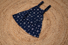 Girls Sleeveless Frock - Navy blue color