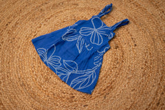 Girls Sleeveless Frock - Blue color