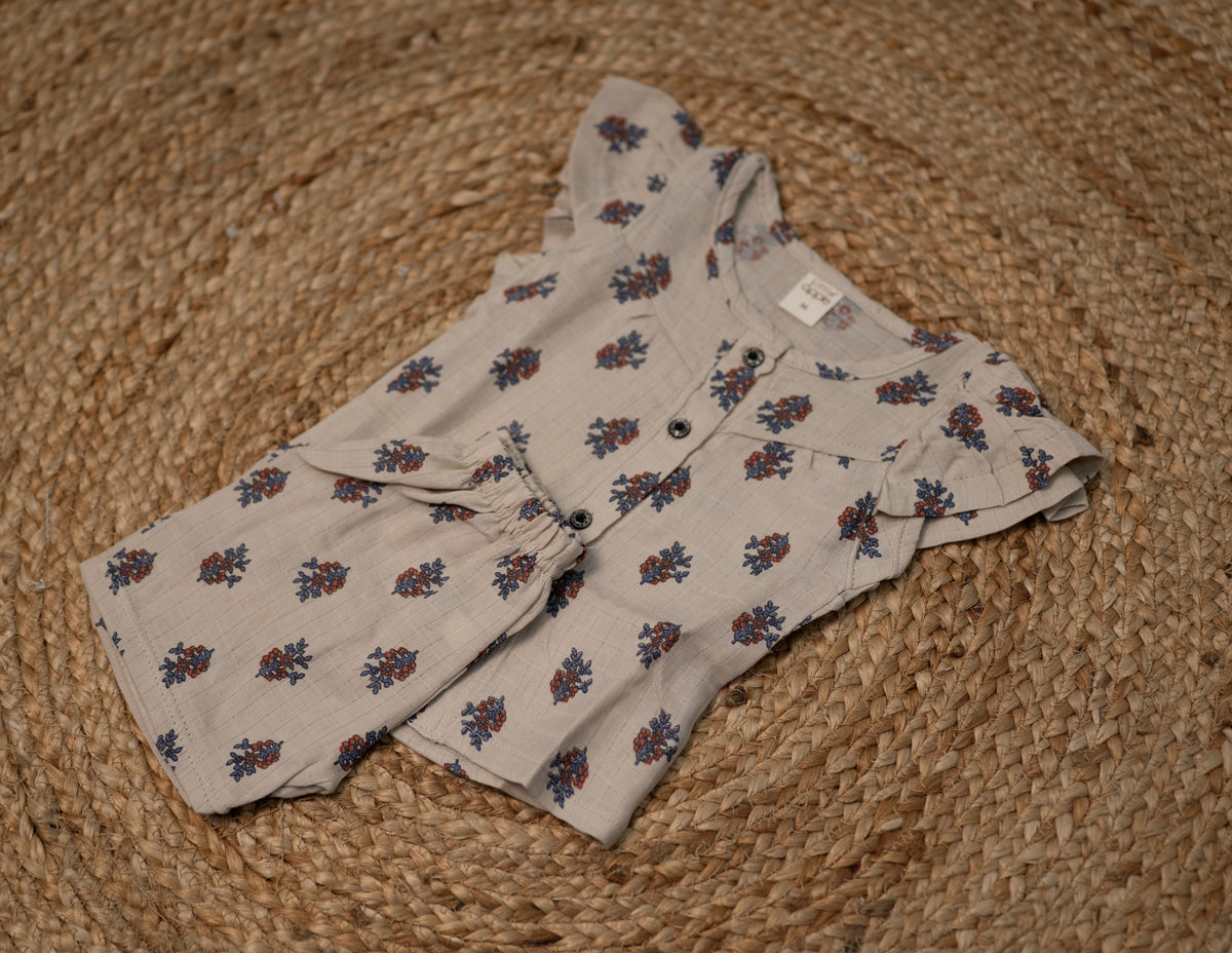 Girls shorts and top - light beige or cream color