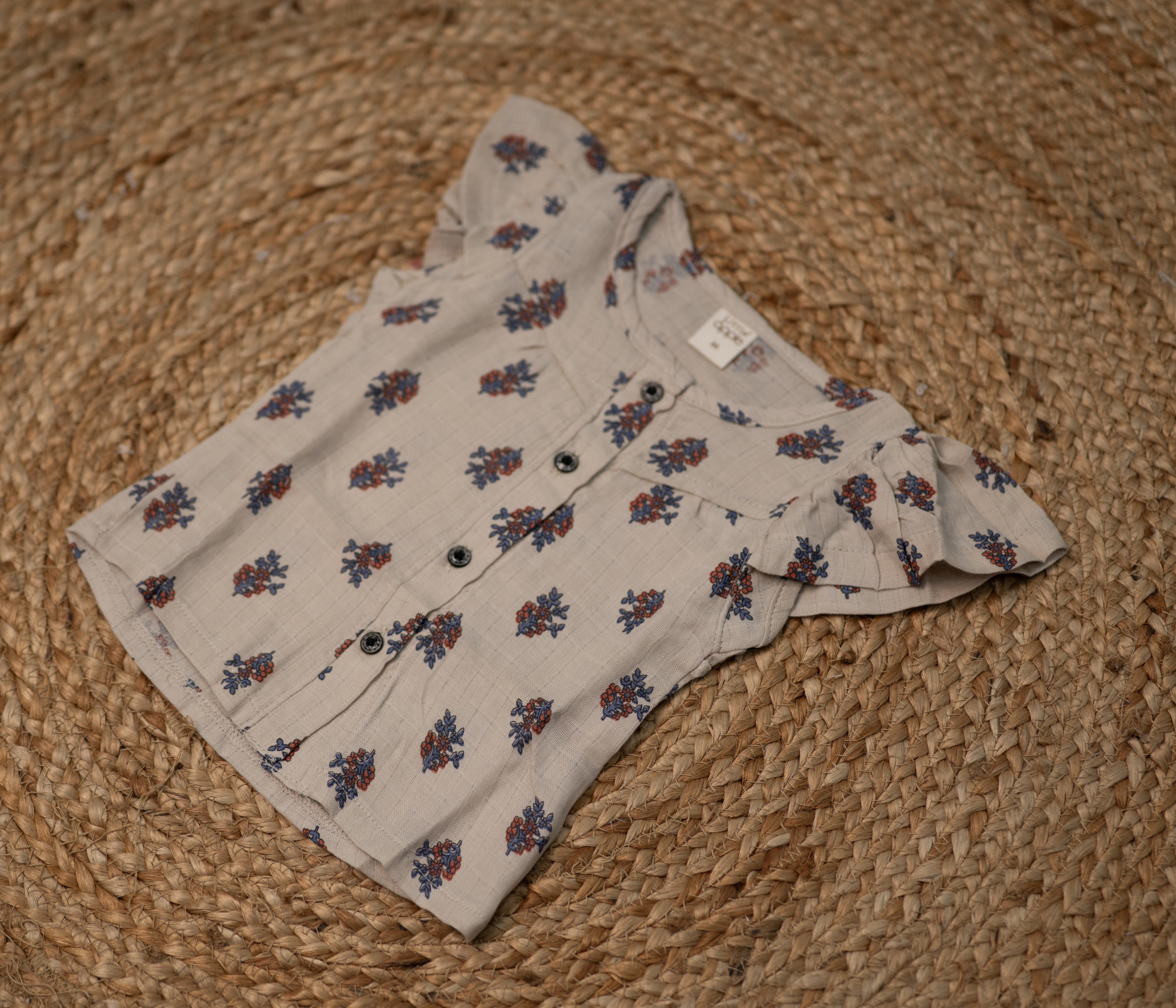 Girls shorts and top - light beige or cream color