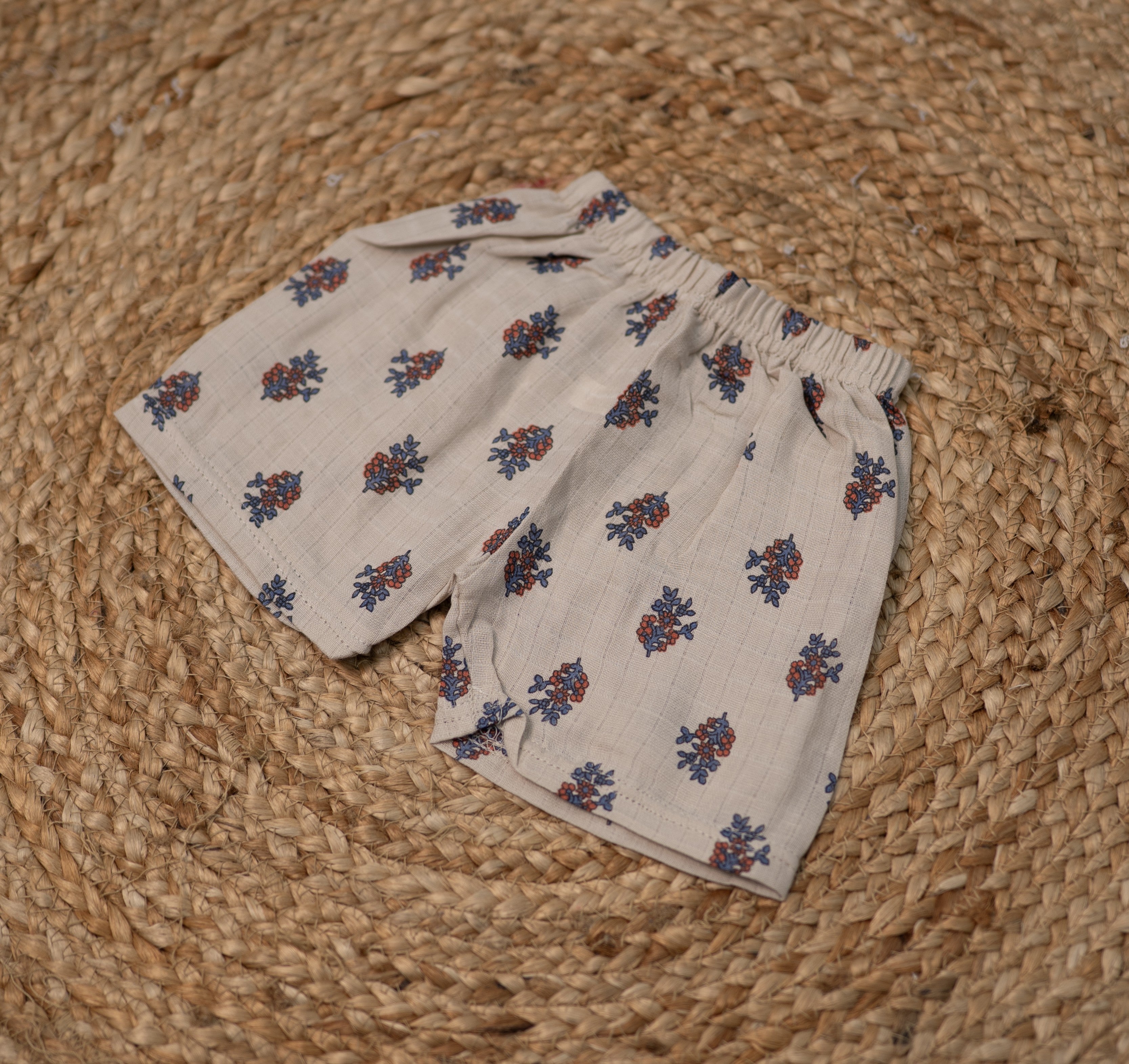 Girls shorts and top - light beige or cream color