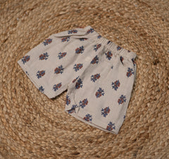 Girls shorts and top - light beige or cream color