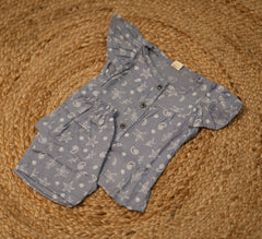 Girls shorts and top - gray color