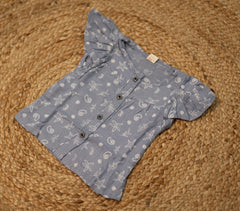 Girls shorts and top - gray color