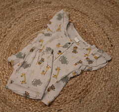 Girls shorts and top - light beige or cream color