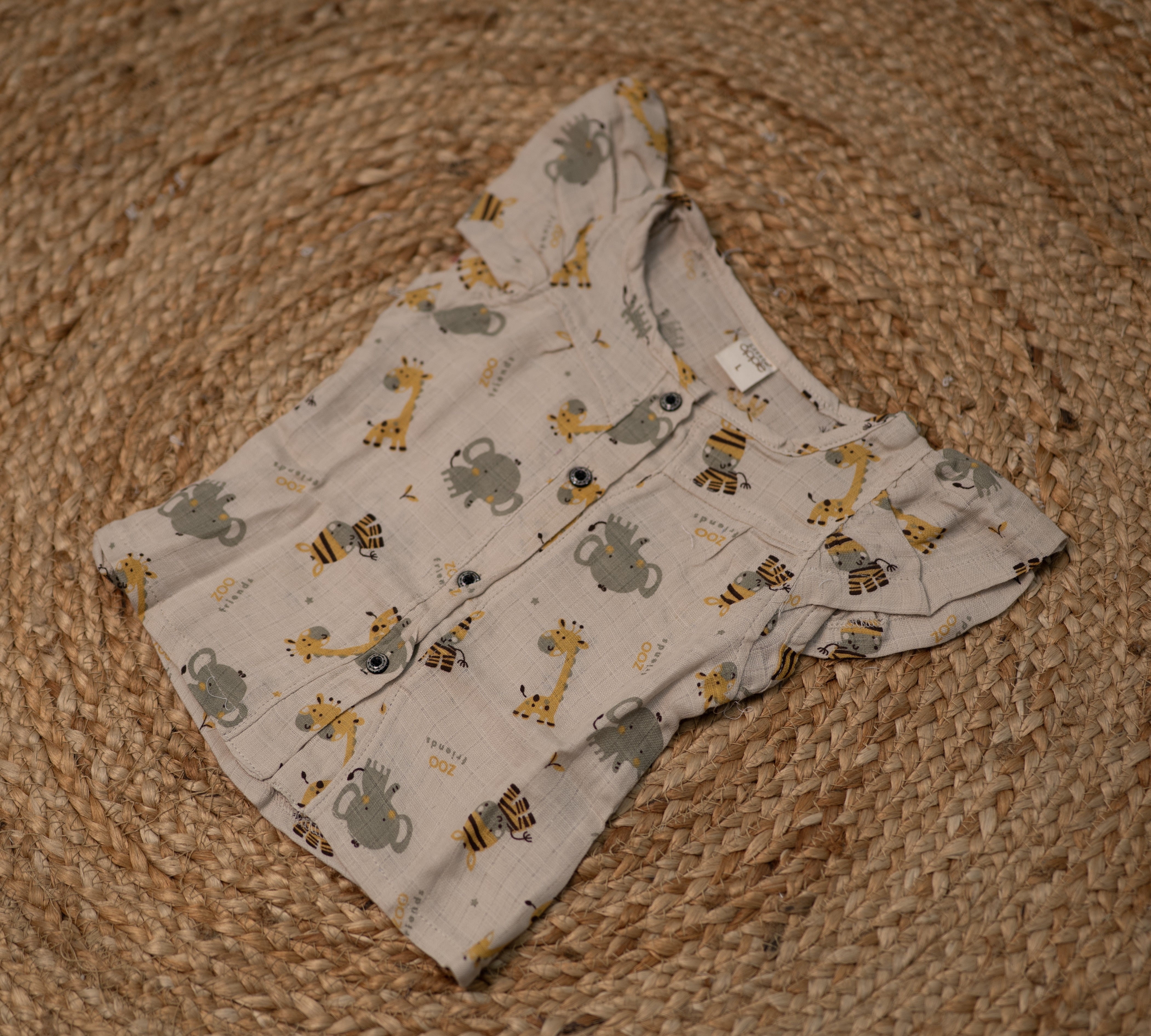 Girls shorts and top - light beige or cream color