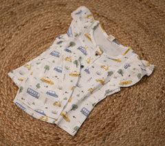 Girls shorts and top - white color