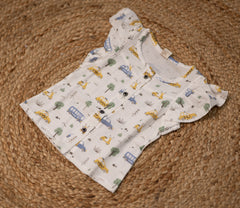 Girls shorts and top - white color