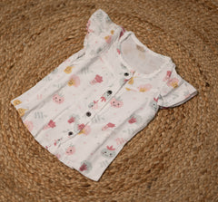 Girls shorts and top - White color