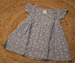 Half sleeve frock - Baby Girl Sea print button