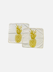Cotton cushion covers-Mustard pineapple sandal