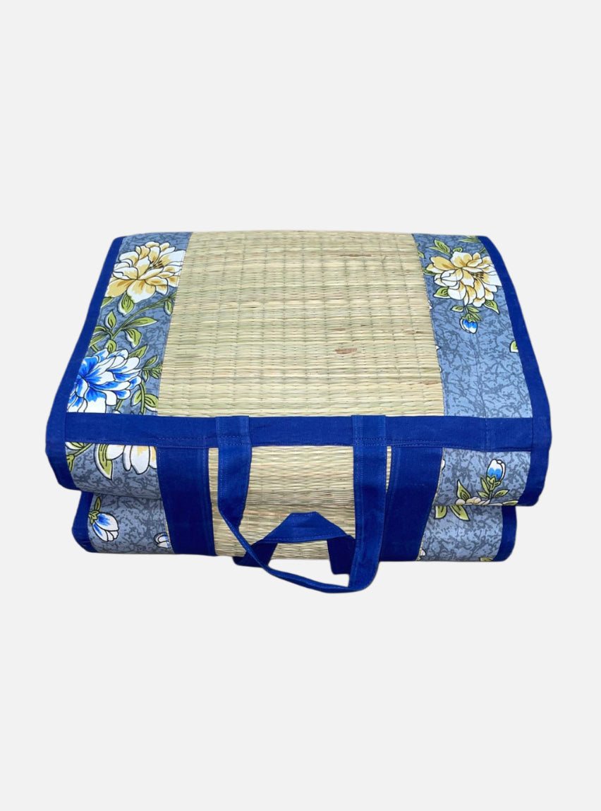 Paibed - Flower Leaf Gray Base Blue Border