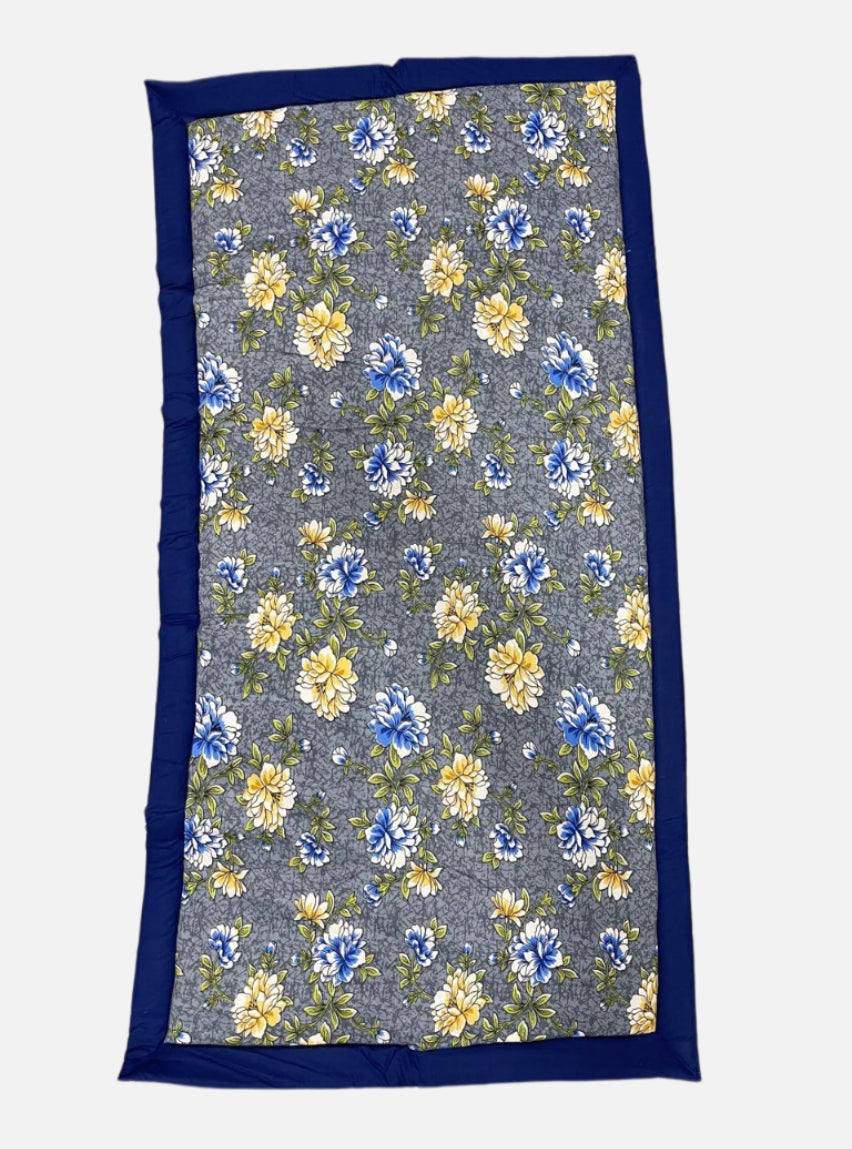 Paibed - Flower Leaf Gray Base Blue Border