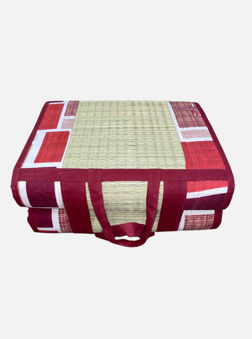 Paibed - Flower Red Box Design Maroon Border