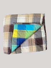 "Reversible Quilts"  - Brown Sandal and Blue