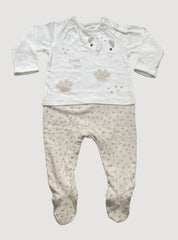 SS  Baby Jumpsuit - Love You Dog Light Brown