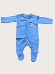 SS  Baby Jumpsuit - Two Lil Dinos Dark Blue