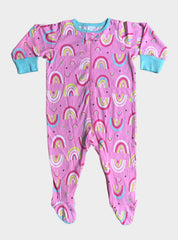SS  baby jumpsuits - Rainbows Pink Blue