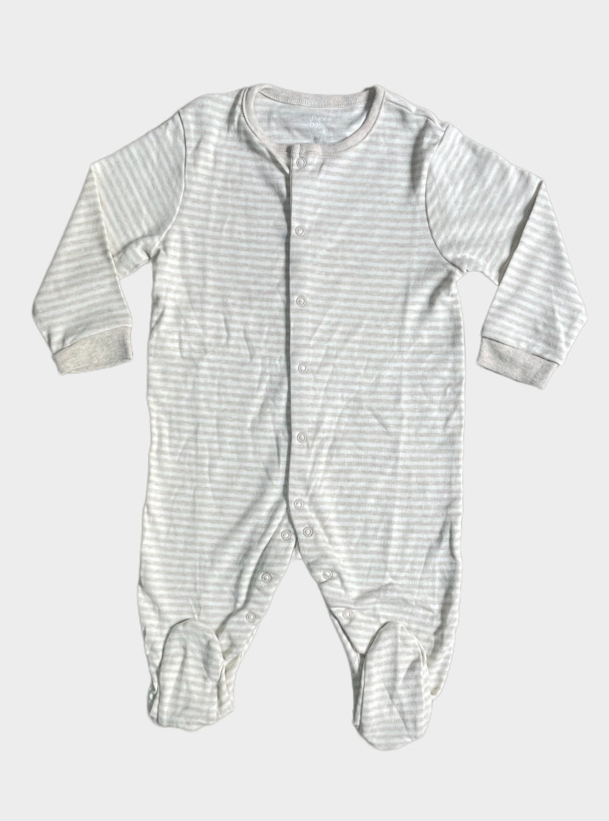 SS  baby jumpsuits - Sandal White Stripes
