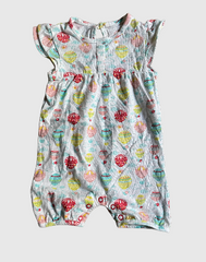 Baby Half Jumpsuit - Colour Hot Air Balloon White