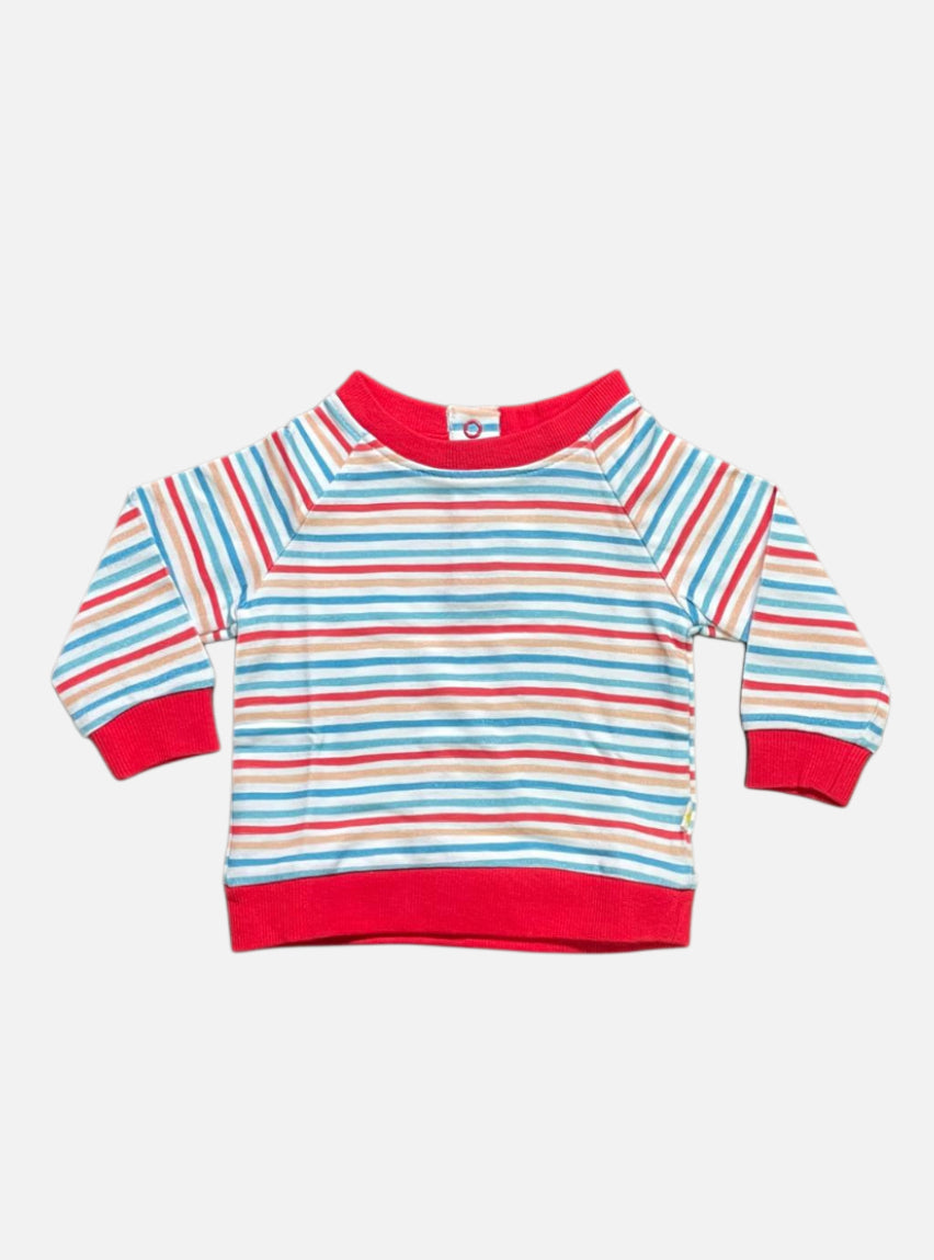 Sweatshirt - Red Border Multi Colours Stripes