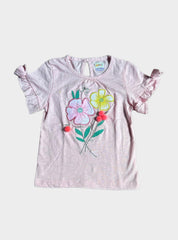 Girls T-Shirt (18 - 24 Months) - Pink Flower's