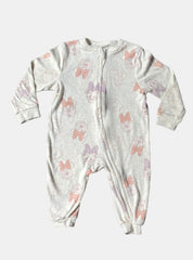 Baby Jumpsuit (6 - 9 Months) - Gray White Minnie