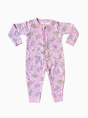 Baby Jumpsuit (9 - 12 Months) - Pink Butterfly