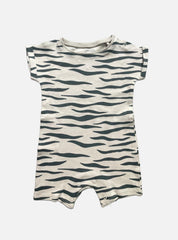 Half Jumpsuit (0 - 3 Months) - Tiger Black