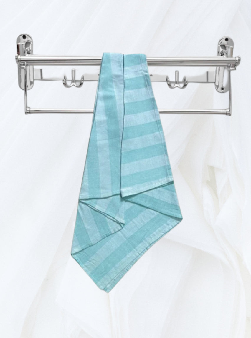Bamboo Towel -  Tiffany Light White Stripe