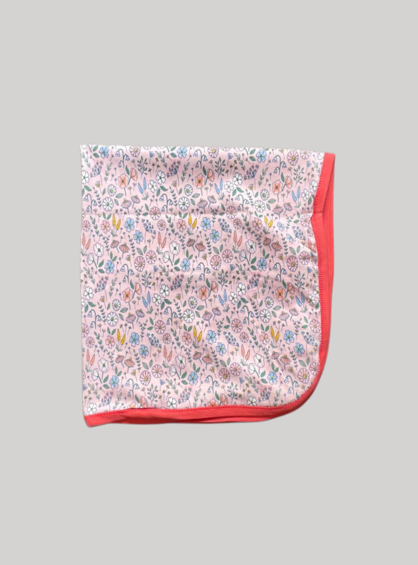 Hooded  Cap Towel - Pink Base Flowers