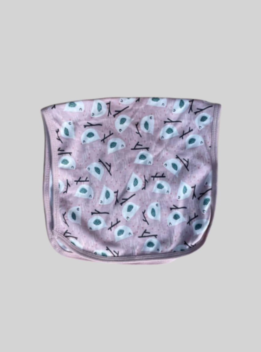 Baby Burp cloth - Pink Bird
