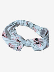 Baby Headband (Elastic) - White Pink Flower