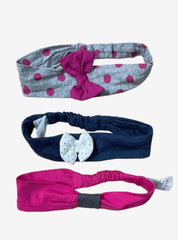 Baby Headband (Elastic) - Rose With Blue