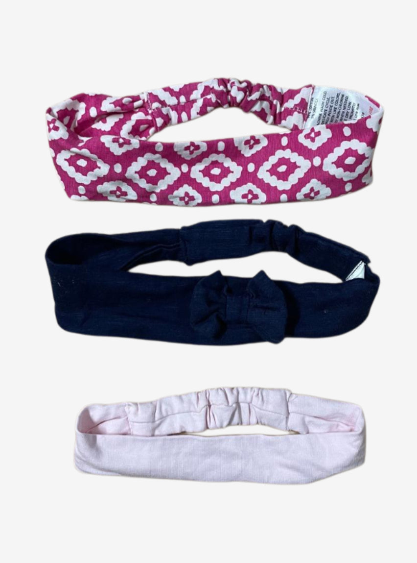 Baby Headband (Elastic) - Pink With Blue