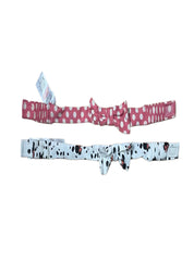 Kids Headband ( Velcro 3-6 Month ) - White Pink Dots