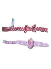 Kids Headband ( Velcro ) - Pink White Flowers