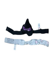 Kids Headband ( Velcro- 3-6 Month ) -  Black with Grey