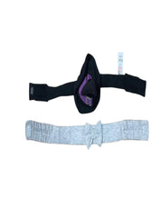 Kids Headband ( Velcro - 12 - 18 Months) - Black Grey Ribbon