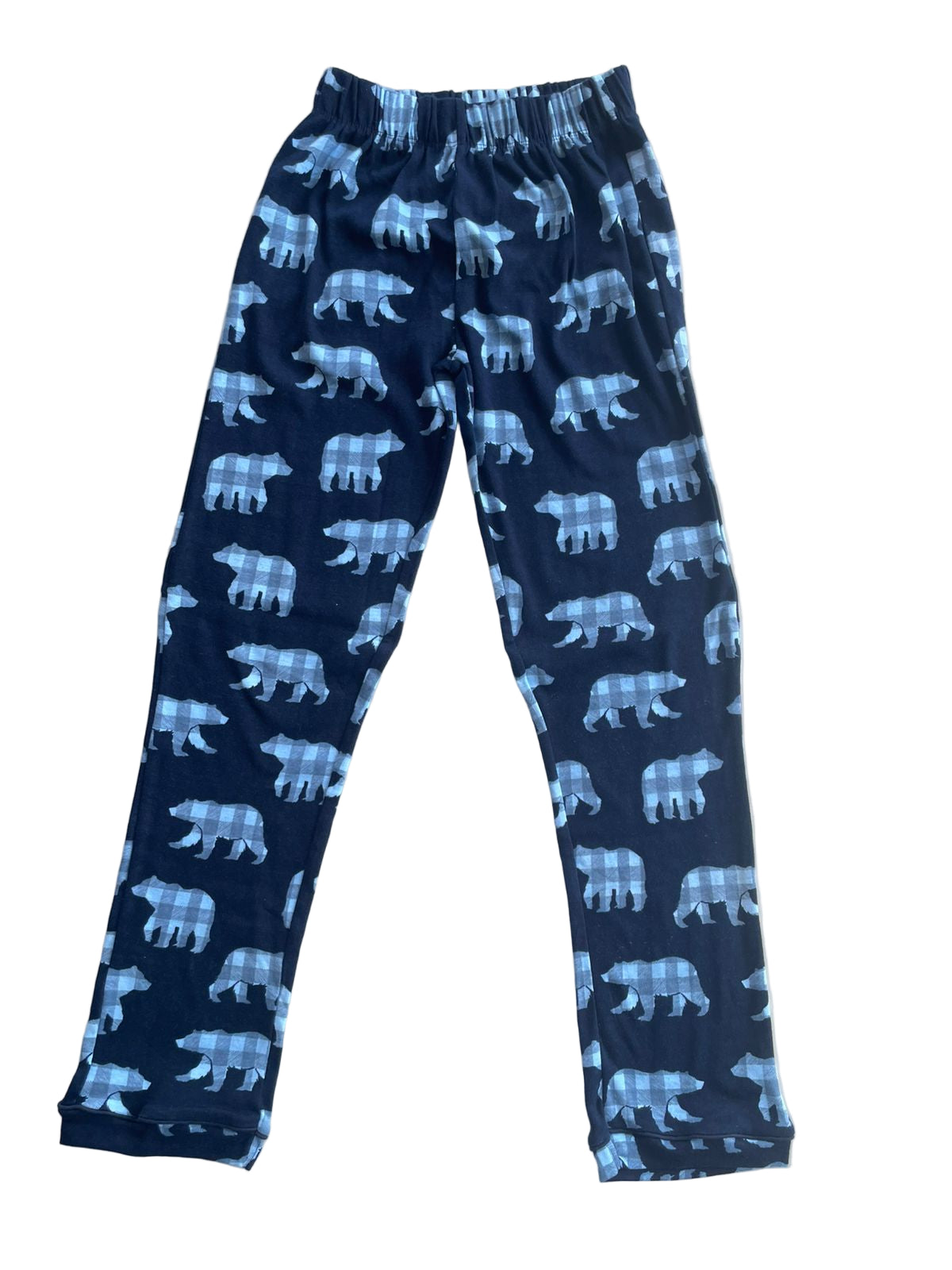 Full Sleeve Night Suit Pant Set navy blue - light blue Dear
