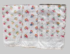 COTTON TOWEL - WHITE BASE AND FLOWER PRINTED COMBO PRINTED