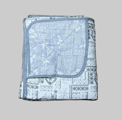 Single dohar - white and blue colour