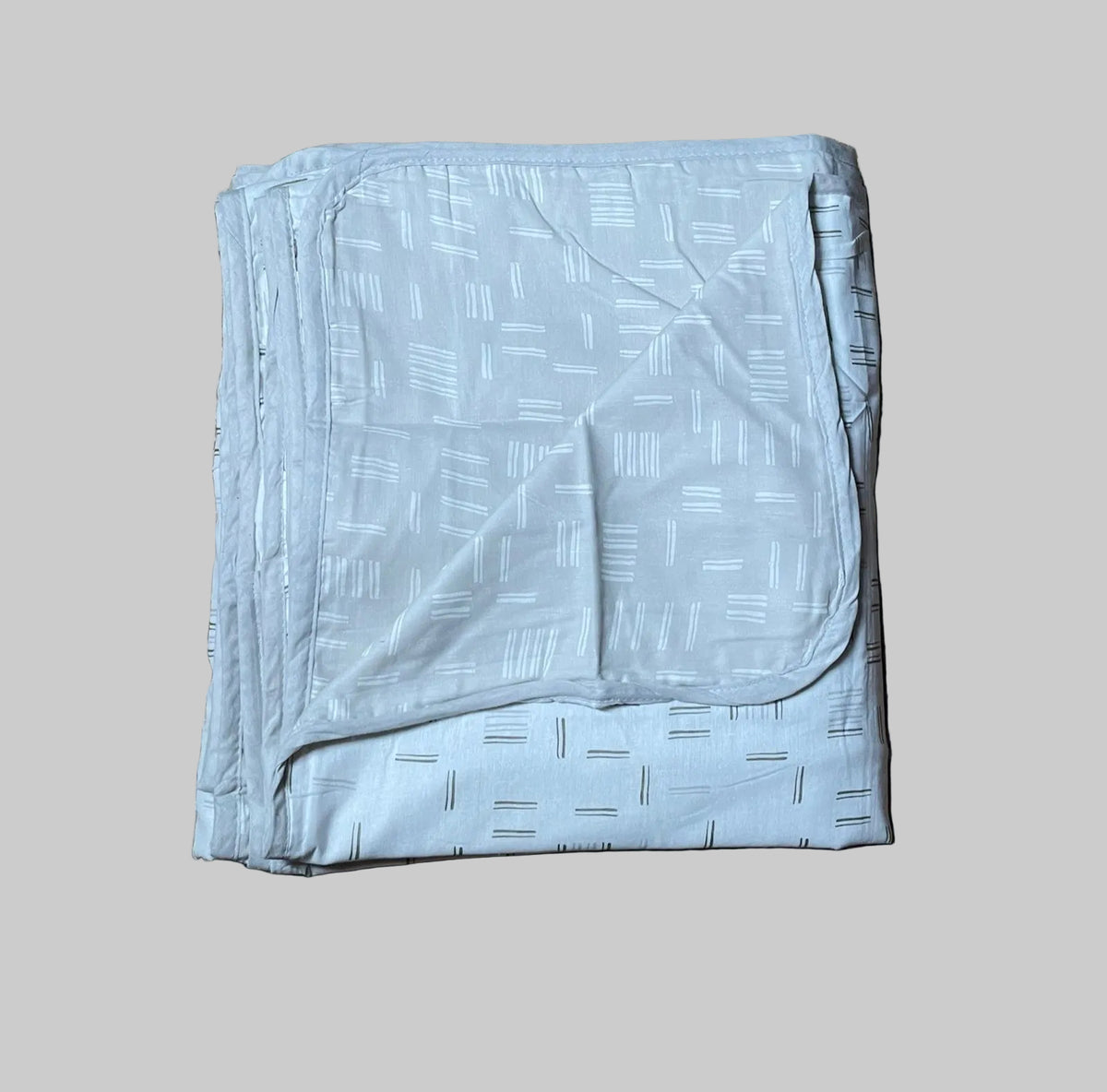 Single dohar - white and grey colour