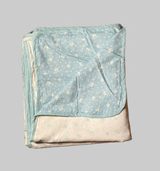 Single dohar - white and blue colour