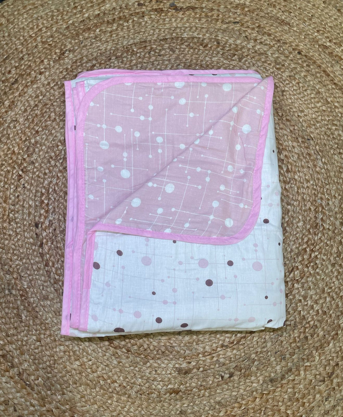 Double dohar - white and pink colour