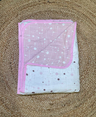 Double dohar - white and pink colour